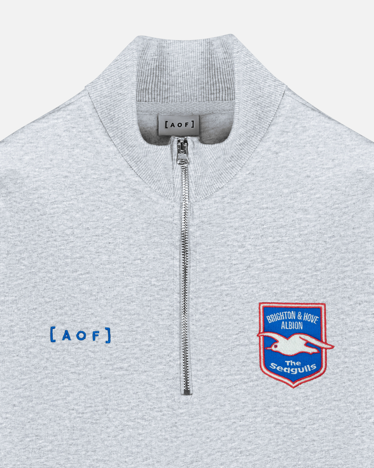 Brighton Grey Quarter Zip Sweat