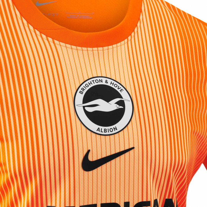 brighton fc nike 25/26 goalkeeper shirt orange badge