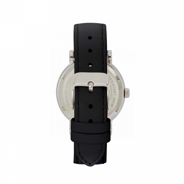 BHAFC Black Leather Strap Watch