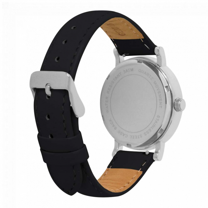 BHAFC Black Leather Strap Watch
