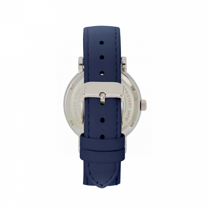 BHAFC Blue Leather Strap Watch