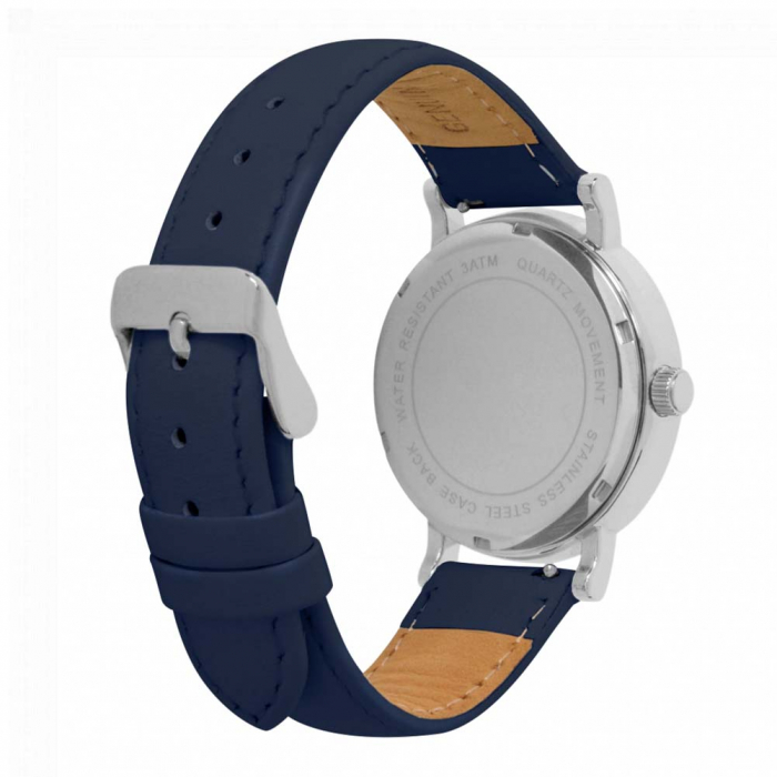 BHAFC Blue Leather Strap Watch