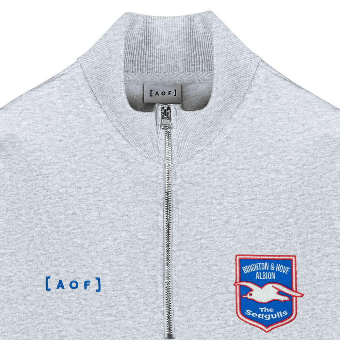 ART OF Brighton Grey Quarter Zip Sweat