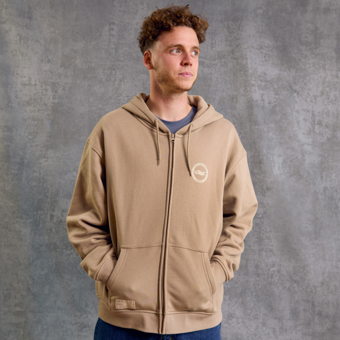 BHAFC Dark Khaki Relaxed Zip Hoodie