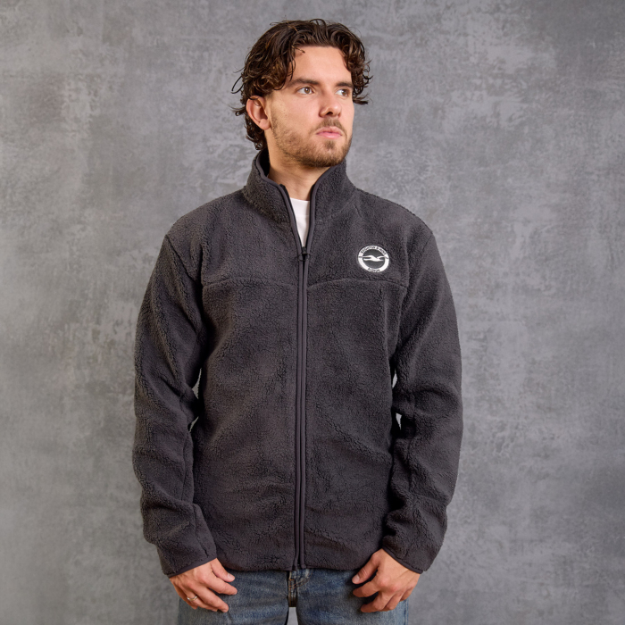 BHAFC Grey Full Zip Borg Fleece