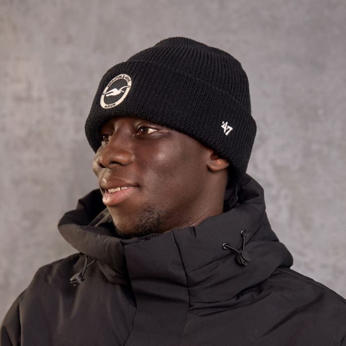 '47 Black Heavy Wool Blend Cuff Knit