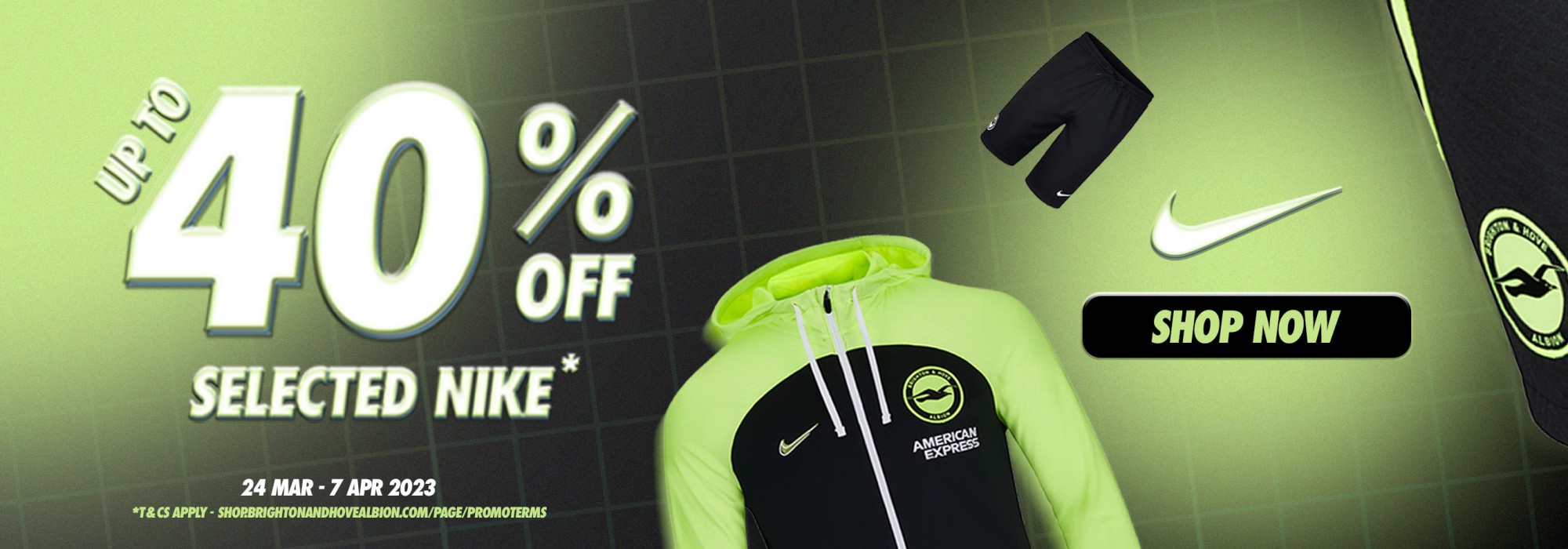Up to 40% off selected Nike Products