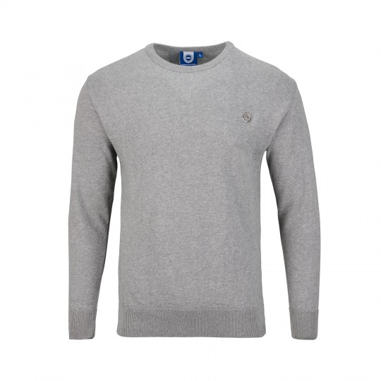 Grey Knitted Crew Neck Jumper