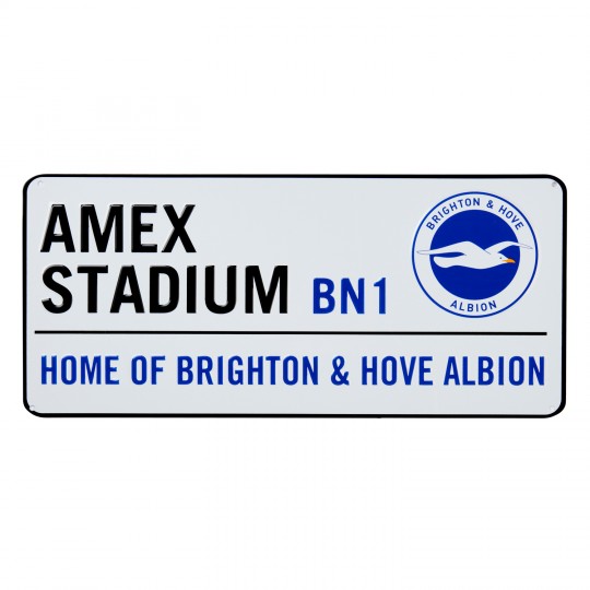 White Brighton & Hove Albion Street Sign