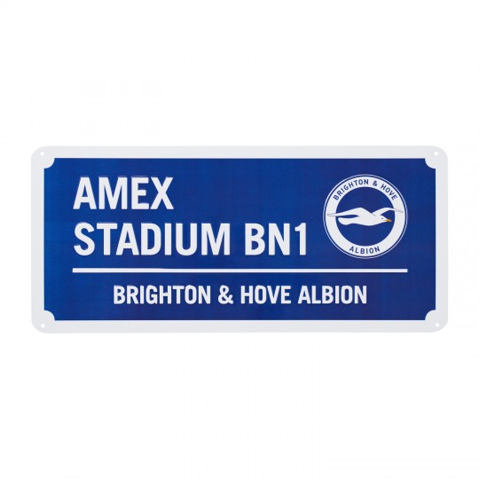 Blue Brighton & Hove Albion Street Sign