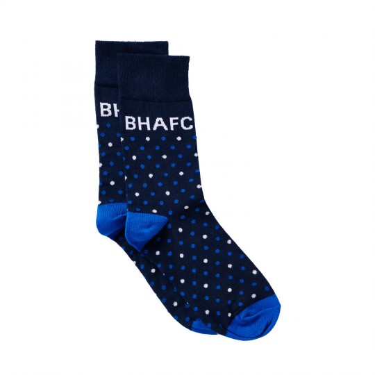 BHAFC Navy Spots Socks
