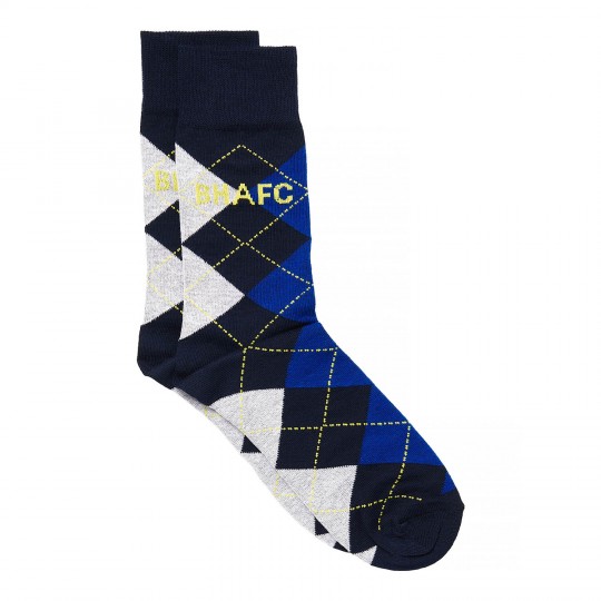 BHAFC Navy Argyle Socks