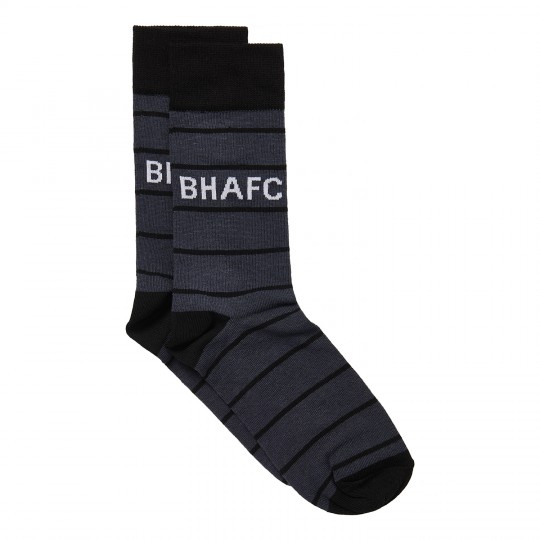 BHAFC Grey Striped Socks