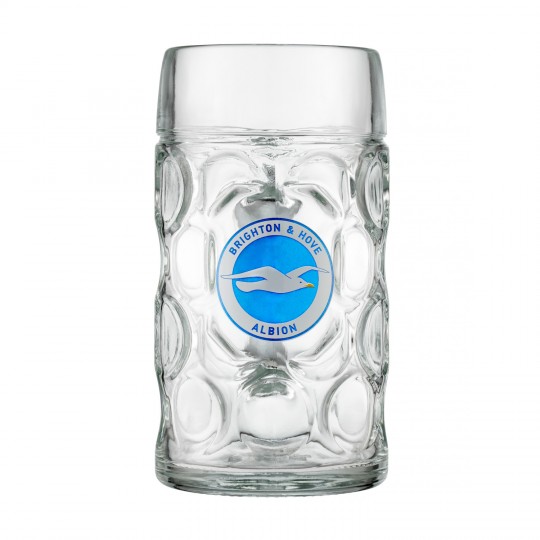 BHAFC Dimpled 1 Litre Stein Glass