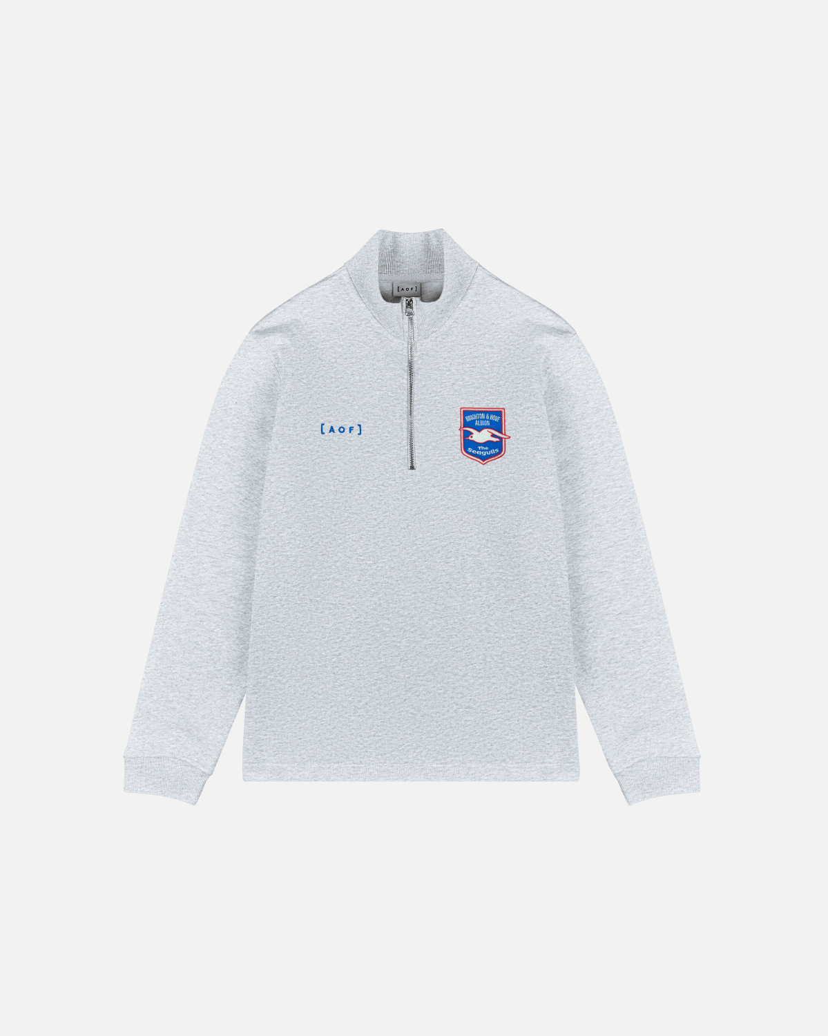 Brighton Grey Quarter Zip Sweat