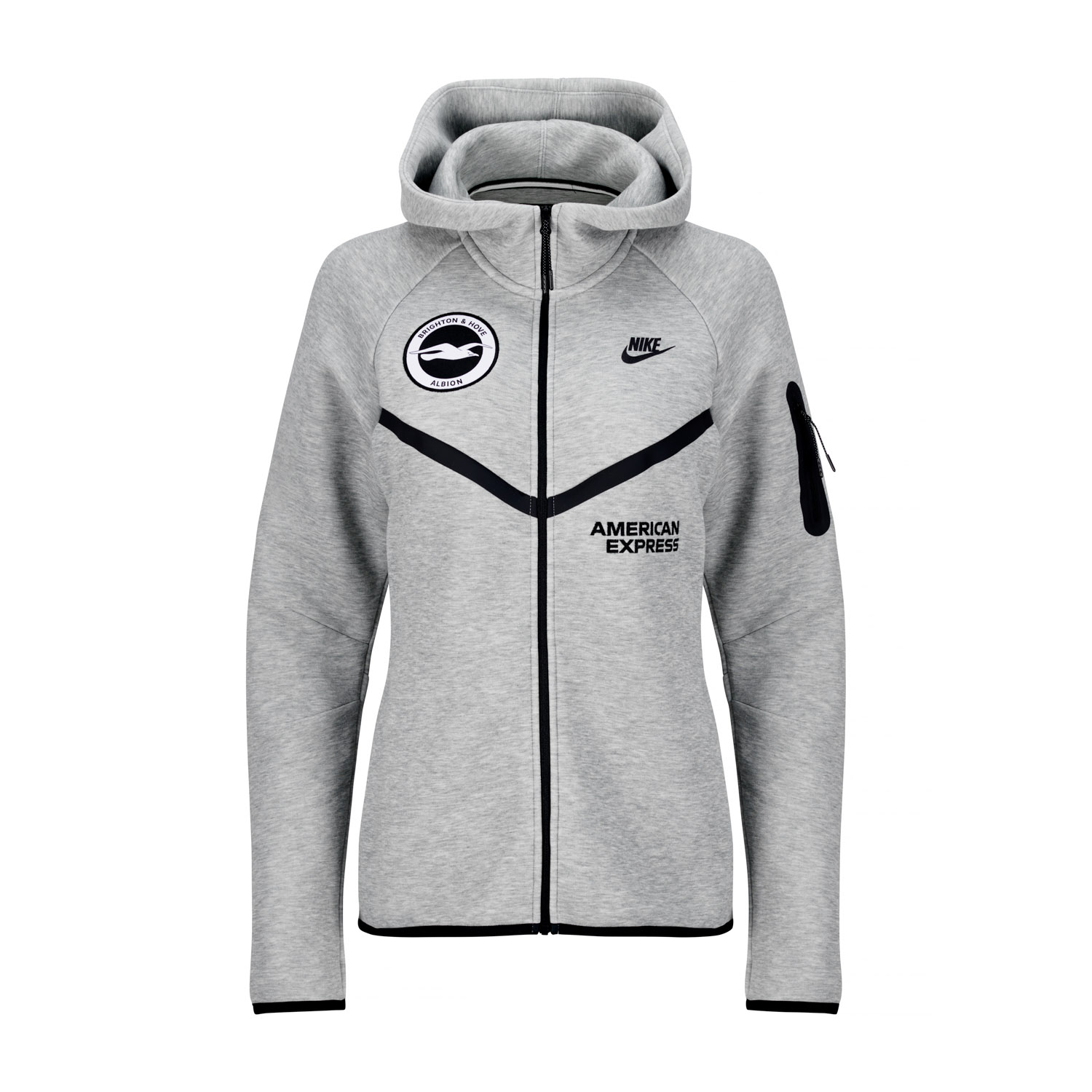 BHAFC Womens 25/26 Grey Tech Fleece Hoodie