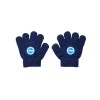 Kids Navy Crest Gloves