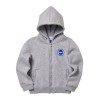 Junior Grey Marl Club Essential Zip Hoodie