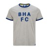 BHAFC Grey Retro Text Ringer Tee