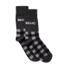 BHAFC Grey Mono Check Sock