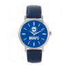 BHAFC Blue Leather Strap Watch