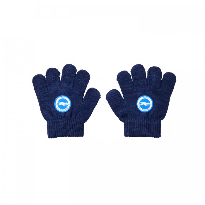 Kids Navy Crest Gloves Kids Navy Crest Gloves