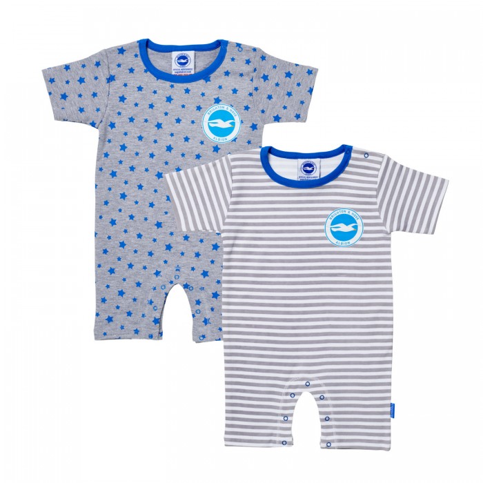 2 Pack Stars & Stripes Romper Suit
