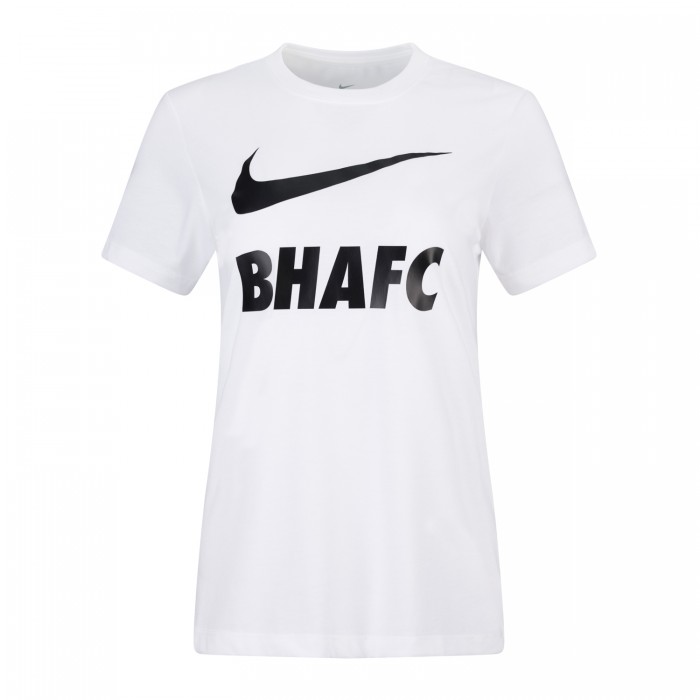 Womens Nike BHAFC White Swoosh Tee Womens Nike BHAFC White Swoosh Tee