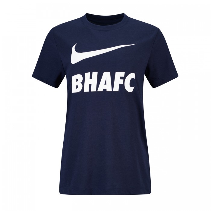 Womens Nike BHAFC Navy Swoosh Tee Womens Nike BHAFC Navy Swoosh Tee