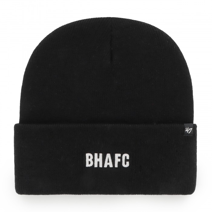 Black bronx hat with BHAFC text and 47 brand Black bronx hat with BHAFC text and 47 brand
