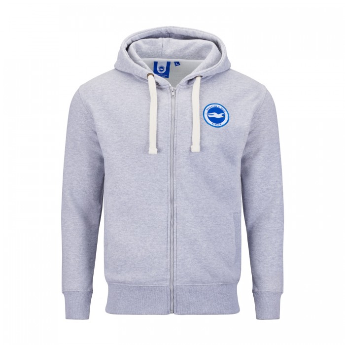 Grey Marl Club Essential Zip Hoodie Grey Marl Club Essential Zip Hoodie
