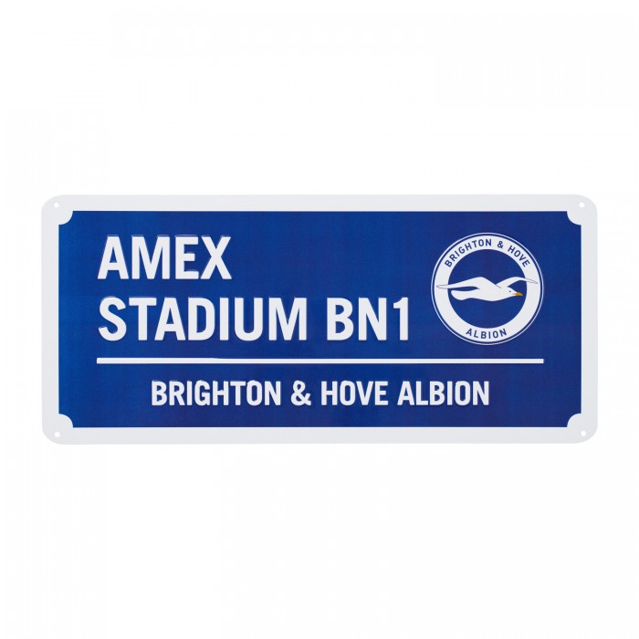 Blue Brighton & Hove Albion Street Sign