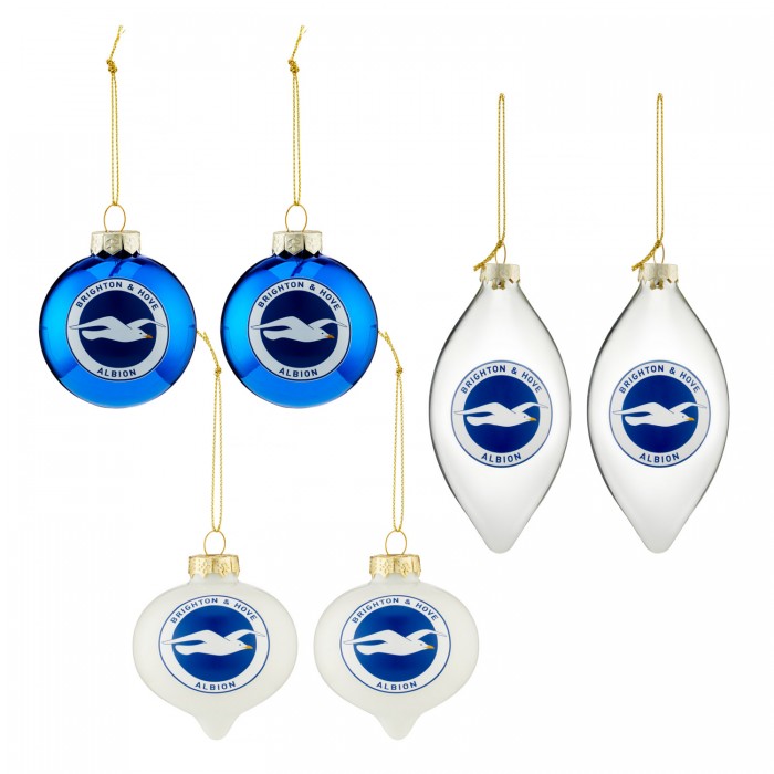 6 Pack Assorted Christmas Baubles