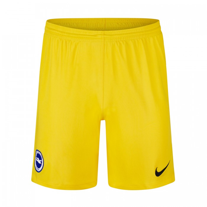 Yellow GK Shorts, features colour club crest