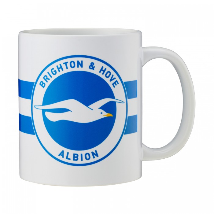 White Twin Stripe Bar Mug 