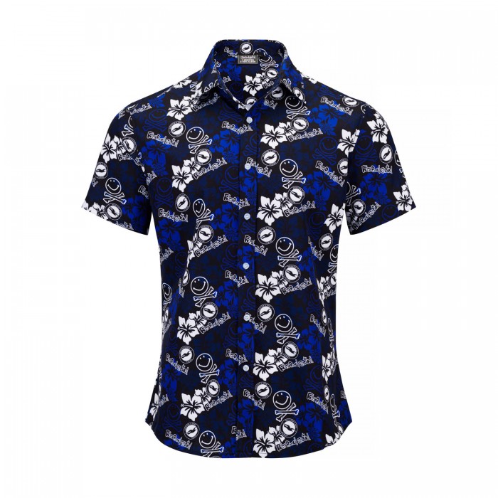 BHAFC x FBS Black Hawaiian Shirt  BHAFC x FBS Black Hawaiian Shirt
