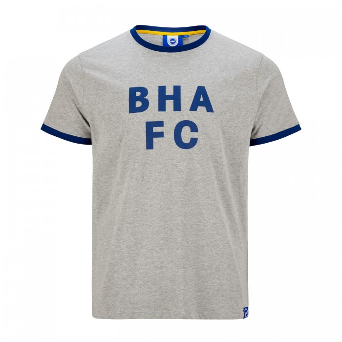 BHAFC Grey Retro Text Ringer Tee BHAFC Grey Retro Text Ringer Tee