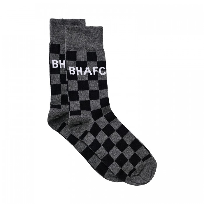 BHAFC Black Mono Check Socks