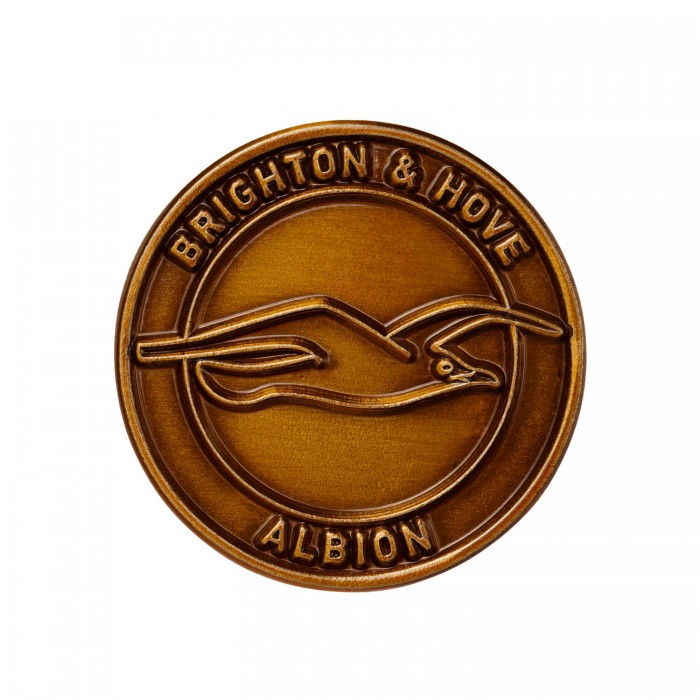 BHAFC Antique Gold Crest Pin Badge