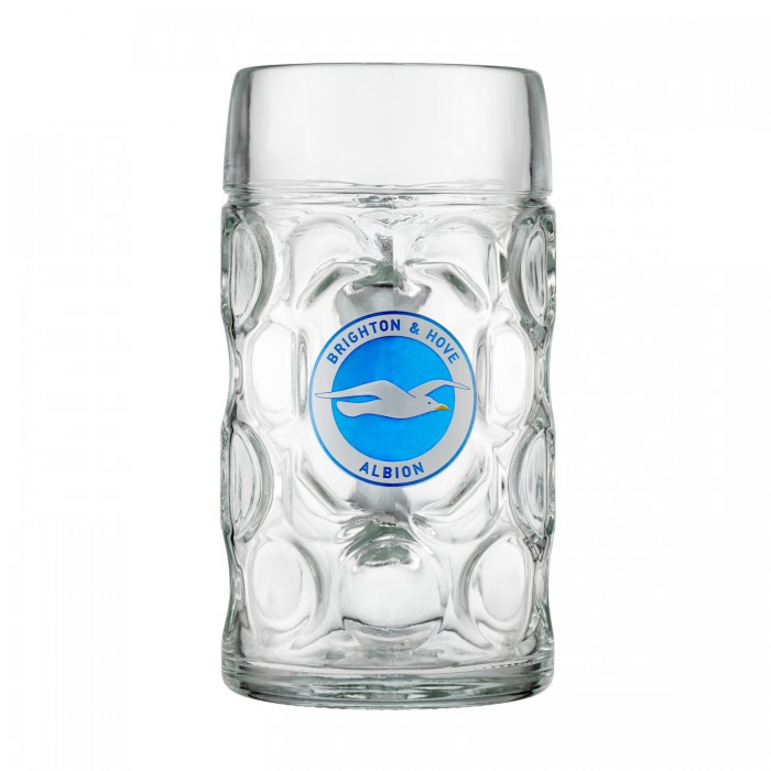 BHAFC Dimpled 1 Litre Stein Glass