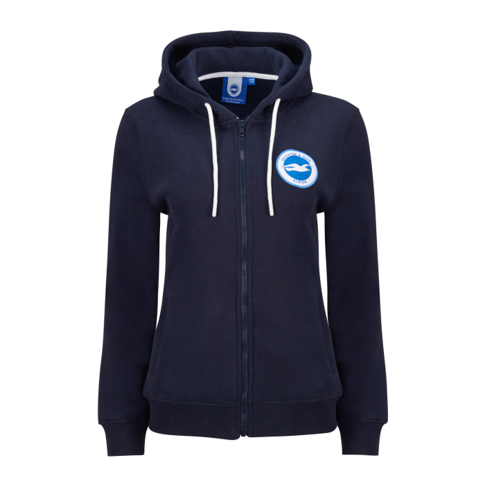 Womens Navy Club Essential Zip Hoodie