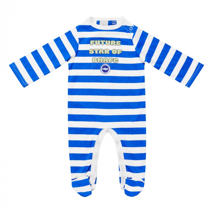 BHAFC Blue & White Future Star Sleepsuit BHAFC Blue & White Future Star Sleepsuit