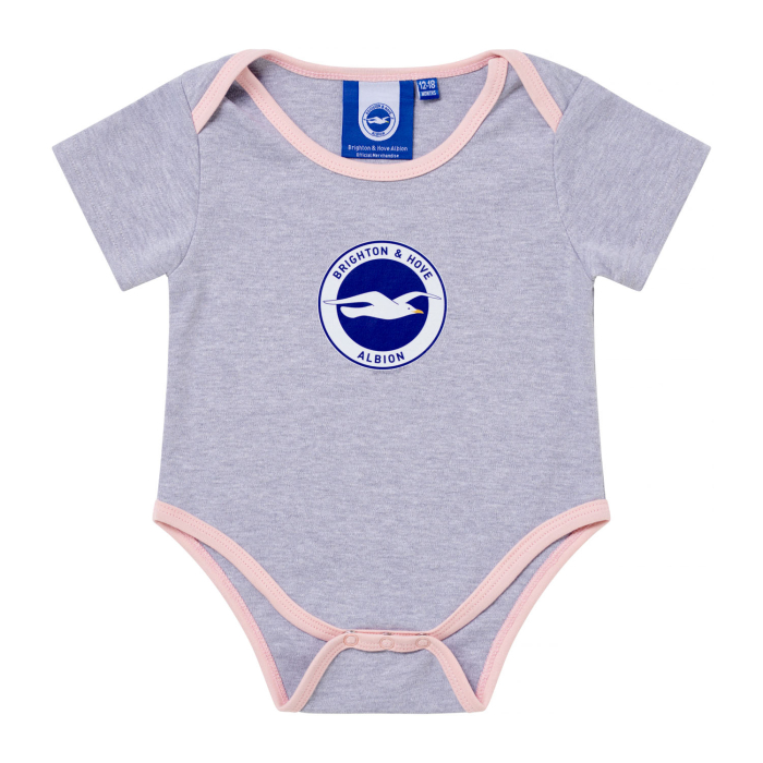 BHAFC Grey & Pink Crest Bodysuit BHAFC Grey & Pink Crest Bodysuit