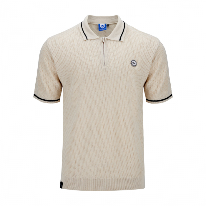BHAFC Herringbone 1/4 Zip Knitted Polo