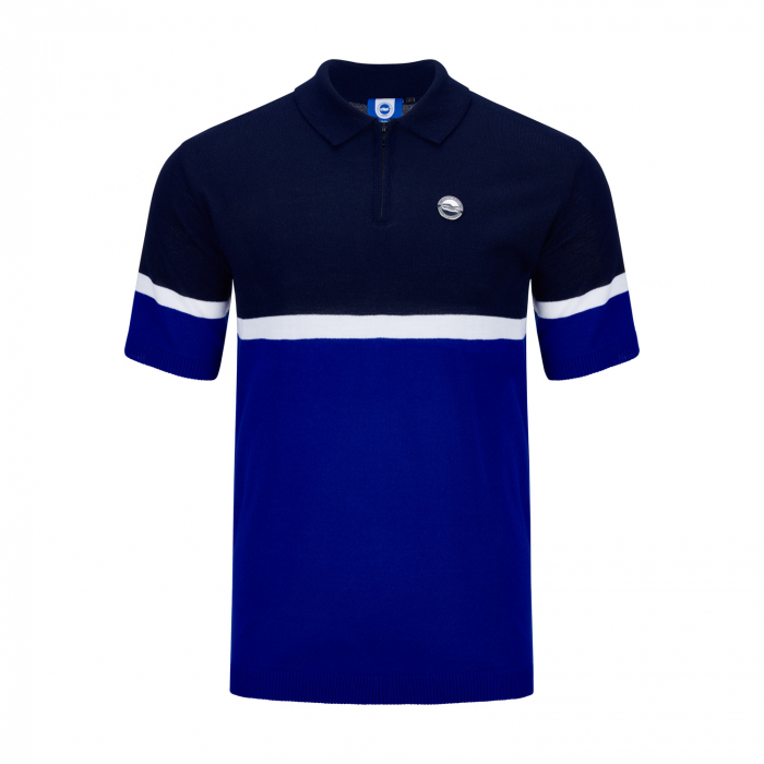 brighton royal blue and navy knitted 1/4 zip brighton royal blue and navy knitted 1/4 zip