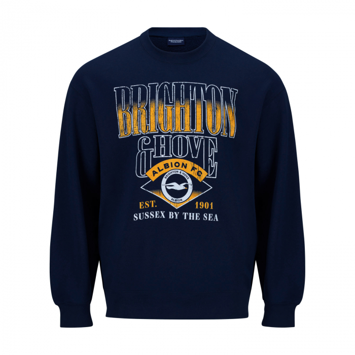 BHAFC Navy Fair Print Crewneck BHAFC Navy Fair Print Crewneck