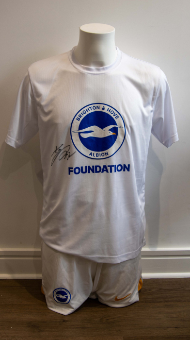 Mitoma Signed & Worn BHAFC Foundation Warm-up Tee