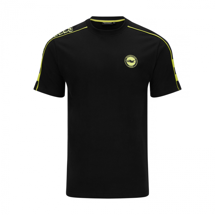 brighton black and yellow neon t-shirt brighton black and yellow neon t-shirt