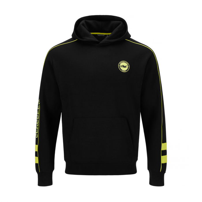 brighton black and yellow neon hoodie
