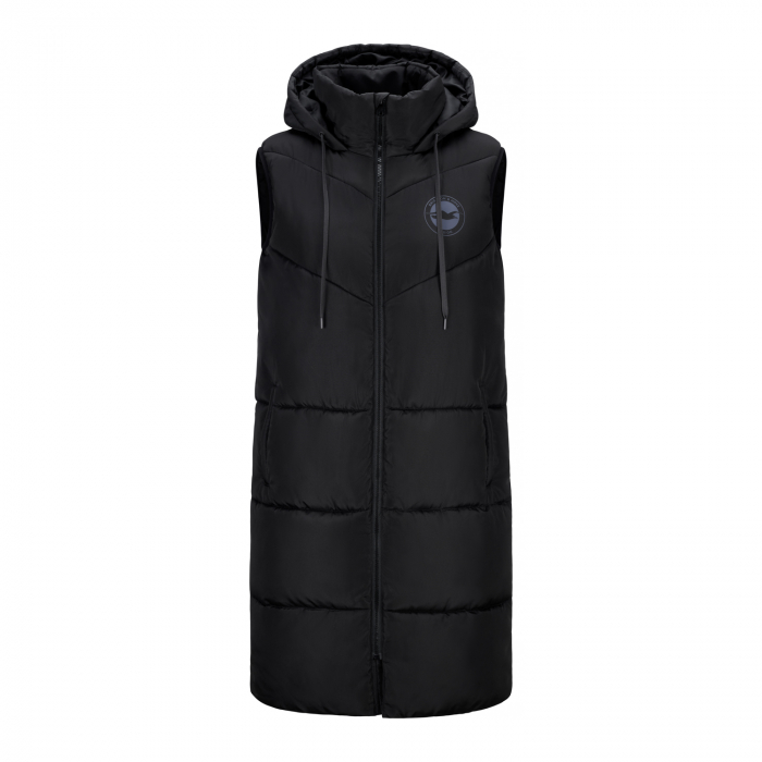 brighton womens longline gilet black